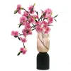 vert aloes 6 pièces artificielles 3 fourchues petite branche sakura soie fausses fleurs décoration de mariage rose simulation fleur de cerisier