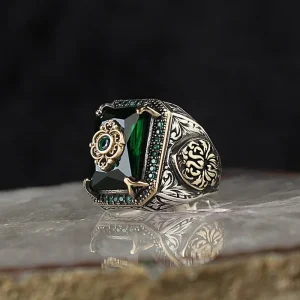 Oral alière turque faite à la main pour hommes, rétro, vintage, argent, document, carapté, motif incrusté, vert, Zcomprend, sur la fête, punk, motard Oral alière turque faite à la main pour hommes, rétro, vintage, argent, document, carapté, motif incrusté, vert, Zcomprend, sur la fête, punk, motard