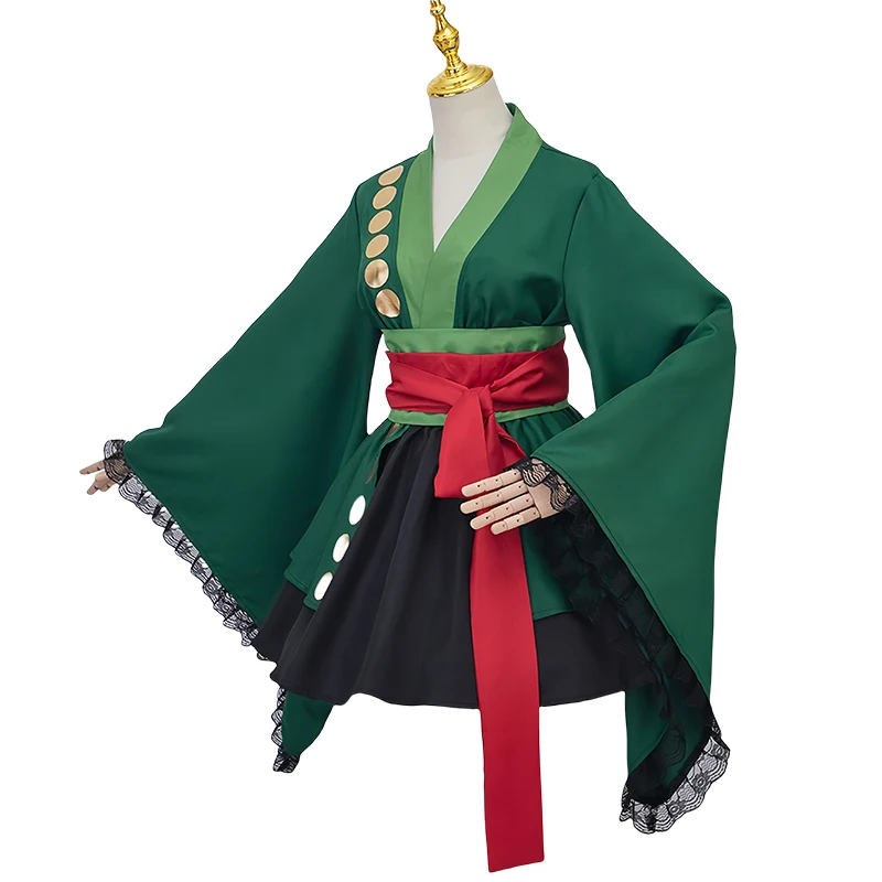 anime femmes roronoa zoro cosplay costume kimono uniforme zoro perruque robe tenue pour femme hommes halloween costume pour bande dessinée con anime femmes roronoa zoro cosplay costume kimono uniforme zoro perruque robe tenue pour femme hommes halloween costume pour bande dessinée con