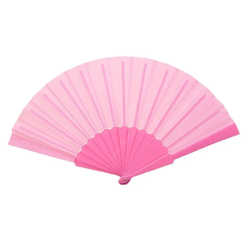 ventilateur à main pliant portable en plastique uni, ventilateur à main en tissu élégant chinois, gril pour mariages, fête de voyage, phtalcosplay ventilateur à main pliant portable en plastique uni, ventilateur à main en tissu élégant chinois, gril pour mariages, fête de voyage, phtalcosplay