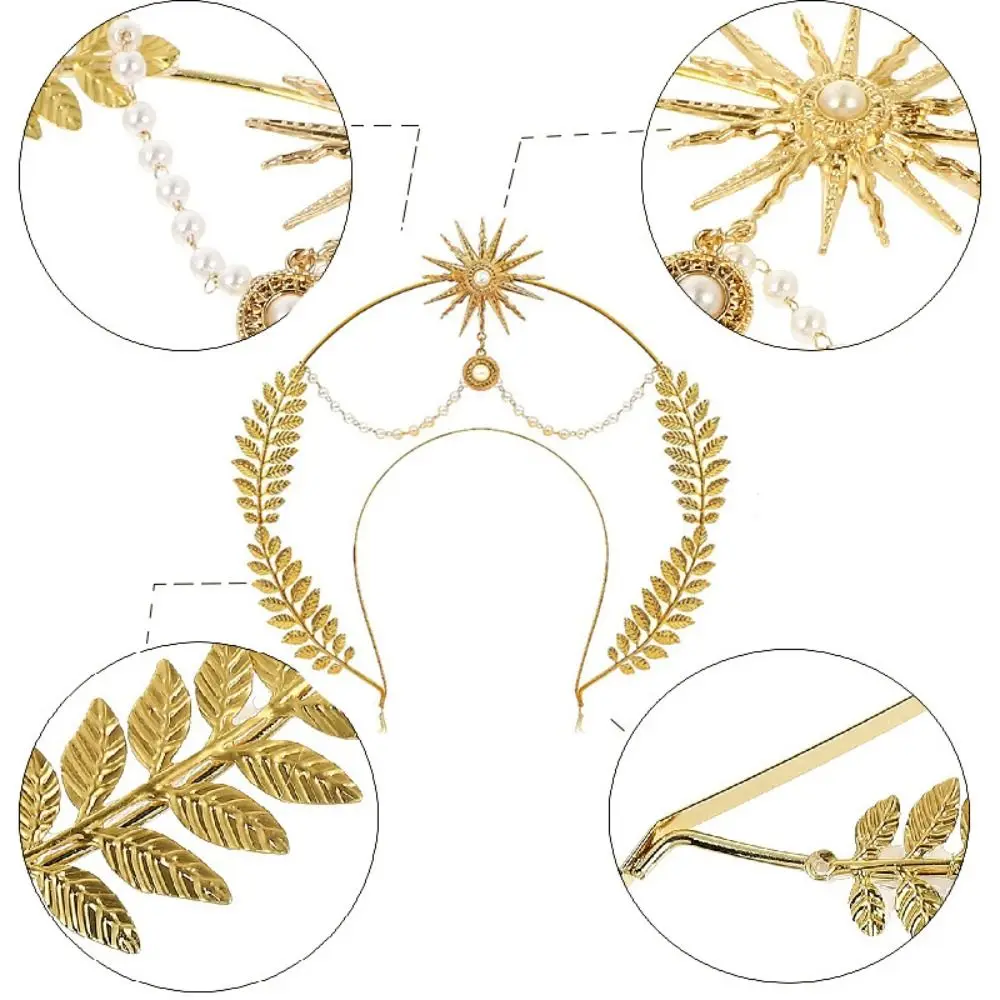 casque soleil dieu halo bandeau étoile perle couronne baroque défilé de mode accessoires de cheveux or cosplay cerceau de cheveux accessoires de cheveux casque soleil dieu halo bandeau étoile perle couronne baroque défilé de mode accessoires de cheveux or cosplay cerceau de cheveux accessoires de cheveux
