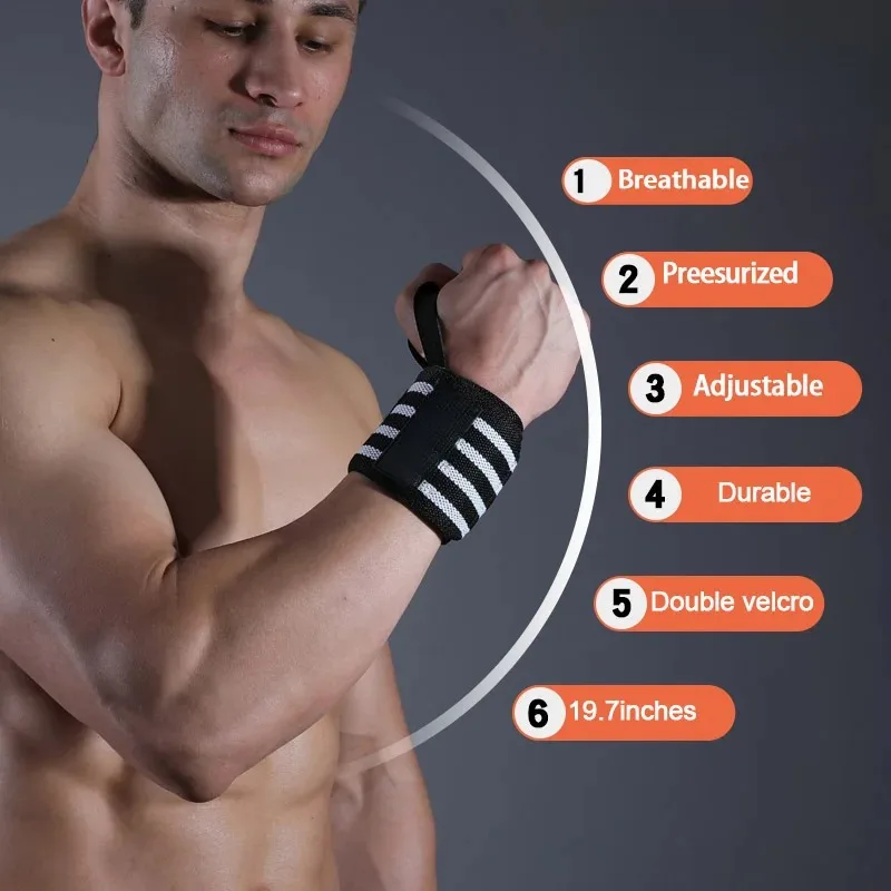 bandes de soutien de poignet réglables, 1 pièce, pour l'haltérophilie, avec boucle de pouce, barre horizontale unisexe, bracelet de gymnastique et de fitness bandes de soutien de poignet réglables, 1 pièce, pour l'haltérophilie, avec boucle de pouce, barre horizontale unisexe, bracelet de gymnastique et de fitness