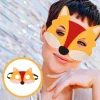 masque d'animal de loup en feutre non tissé, 6 pièces, fournitures de fête d'anniversaire d'halloween, accessoires de maquillage pour costume pour personnes âgées