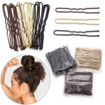 Épingles à cheveux et Clips en forme de U pour couvre-chef, 50mm, 50 pièces, accessoires pour femmes et filles, décoration de tête de mariage pour mariée Épingles à cheveux et Clips en forme de U pour couvre-chef, 50mm, 50 pièces, accessoires pour femmes et filles, décoration de tête de mariage pour mariée