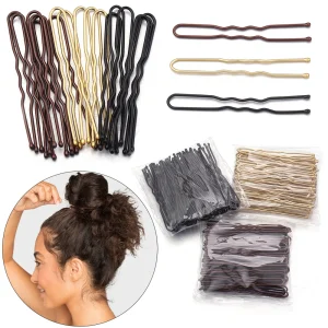 Épingles à cheveux et Clips en forme de U pour couvre-chef, 50mm, 50 pièces, accessoires pour femmes et filles, décoration de tête de mariage pour mariée
