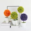 plantes artificielles bonsaï en pot sakura, boule de neige, arbre, ornements pour la maison, décor de jardin, fête d'hôtel, plantes simulées