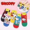 5 paires de chaussettes Snoopy ensembles femmes rétro Polyester coton Tube bas femmes chaussettes respirant Style japonais décontracté coton chaussette courte