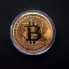 pièce de monnaie bitcoin plaquée or, collection d'art à collectionner, cadeau commémoratif physique, casascius bit btc, imitation antique en métal