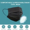 masques faciaux jetables noirs, 100 pièces, masques de protection anti poussière respirants à 3 couches pour le travail de voyage quotidien, accessoire de soins du visage