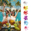 pinces à cheveux fleur hawaïenne pour femmes et filles, épingles à cheveux florales, hibiscus et orchidée, été, plage, vacances, fête de mariage, accès aux cheveux, p0t4