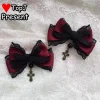 pince à cheveux gothique vin foncé rouge lolita, petit article, couvre chef, sous culture y2k punk halloween, épingle à cheveux, bandeau, accessoires pour cheveux