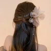 fée soie fleur bâtons de cheveux fourchettes en forme de u épingles à cheveux clips latéraux perles pendentif chapeaux bijoux de cheveux floraux pour femmes filles