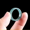 jia le/original naturel de qualité a jade bleu eau motif antique bague sculpté à la main exquis mode hommes et femmes couples cadeau