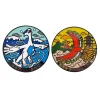 broche bête divine classique japonaise, badge en métal pour cosplay ho oh lugia, sac à dos, vêtements, accessoires de décoration, cadeaux pour fans