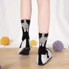 chaussettes chaudes en forme d'œuf de chat pour femmes, mi mollet, amusantes, design de chat 3d, vêtements confortables d'hiver, accessoire cadeau d'halloween et de noël
