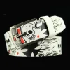 ceinture en cuir pu pour femme, sangle de taille japonaise, motif de dessin animé tête de mort, assressentiavec tout, mode punk, y2k