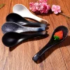 cuillère à soupe en céramique de 13.5cm, cuillère à soupe japonaise, cuillère à riz en porcelaine domestique, cuillère à soupe, cuillère à bouillie, vaisselle