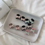 Coréen doux et cool haut de gamme tempérament rose arc cheveux frange petite pince princesse coiffure coréen accessoires femmes fille Coréen doux et cool haut de gamme tempérament rose arc cheveux frange petite pince princesse coiffure coréen accessoires femmes fille