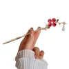 Épingles à cheveux à fleurs en alliage rétro, fourchettes à cheveux à pampilles de style chinois romantique, accessoires pour cheveux hanfu élégants adaptés à un usage quotidien