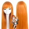 persona 5 sakura futaba cosplay orange cheveux longs raides personnage d'anime habiller casque