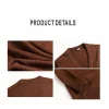 cardigan Épais et confortable avec logo personnalisé, tricot avec lèvent, solide, à la mode, pour l'hiver