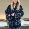 Robes à imprimé Floral pour femmes, simple boutonnage, manches longues, longueur cheville, costumes doux, mode vacances, ensembles de robes amples, printemps 2025