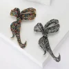broches à nœud papillon en strass pour femmes, accessoires de manteau de tempérament vintage, cadeaux