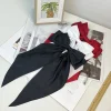pince à cheveux en satin pour femmes, banderole rouge élégante, grand nœud, ruban, mode simple, solide, queue de cheval, épingle à cheveux, accessoires pour cheveux pour filles