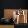 Ensemble Matcha en bambou 6 pièces/ensemble, avec bol, extracteur de thé, cuillère, support de fouet à thé, passoire, fouet à thé, cérémonie Matcha japonaise