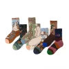 chaussettes de marée unisexes, tube haut, tendance, illustration artistique, chaussettes de sport pour couple, chaussures pour hommes et femmes