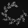 bandeau de sauna en perles argentées pour femme, accessoires de cheveux de mariage, tiare de patients de mariée, coiffure de demoiselle d'honneur, bijoux de ix