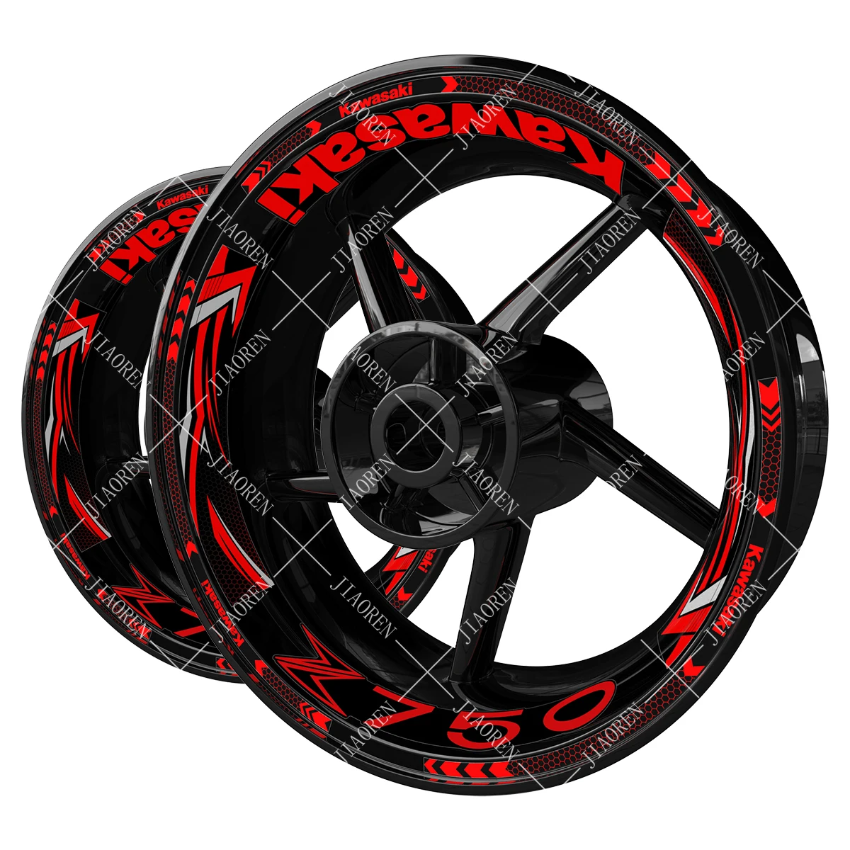 autocollant de roue kawasaki z750, autocollant de jante en vinyle, logo autocollant de roue kawasaki z750, autocollant de jante en vinyle, logo