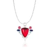 collier pierre rouge d'aja, pendentif anime jojos bizarre adventure pour fans de manga, accessoires de bijoux cosplay