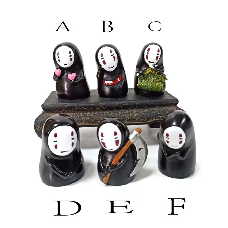 petites décorations de bureau mignonnes en résine, jouet d'anime, dessin animé, kaonashi, micro paysage, fait à la main, nouveau petites décorations de bureau mignonnes en résine, jouet d'anime, dessin animé, kaonashi, micro paysage, fait à la main, nouveau