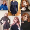 costume de cosplay anime jujutsu kaisen, kugisaki nobara tatoo pour filles et femmes, uniforme, ensemble complet