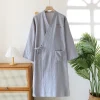 robe kimono japonaise pour hommes, en gaze de coton, jacquard, vêtements de maison amples, respirant, ample, vêtements de nuit pour hommes, printemps automne