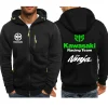 kawasaki racing 2025 printemps automne hommes sweat à capuche de sport femmes sweat à capuche avec fermeture éclair mode couple veste manteau