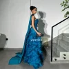 macorganza robe de soirée formelle à plusieurs niveaux, robes de soirée à volants, longueur au sol, robe de mariée saint valentin, hors de l'initiative