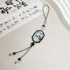 pendentif papillon pour téléphone portable, breloque bibelot, bricolage, style chinois, calligraphie faite à la main, sangle, anti perte, confronrette