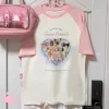 Chaton chat Neko t-shirt femmes streetwear harajuku à motifs t-shirt femme concepteur graphique bande dessinée vêtements