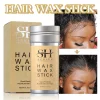 Bâton de cire à cheveux artefact de cheveux cassés bâton de cire à cheveux Gel tenir infusé avec de cire d&rsquo;abeille cire à cheveux pommade frisottis outil de coiffure moelleux fixe