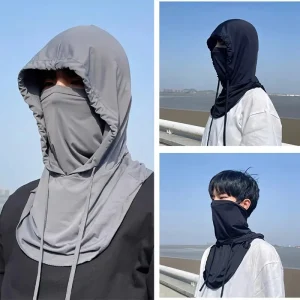 Masque de protection solaire à capuche rafraîchissante légère à 360 degrés, pour les activités de plein air, la pêche, le surf, la natation,
