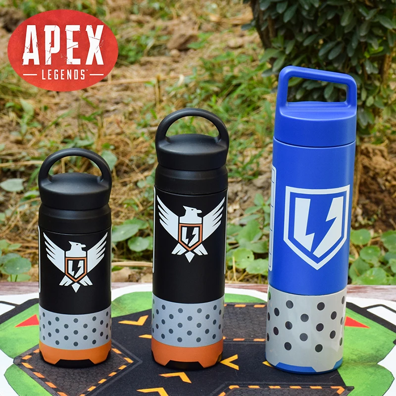 Apex ATIONS-Bouteille d’eau en acier inoxydable avec batterie, kit Phoenix, garde les ids français au chaud ou au froid, tasse thermos, cadeau d’anniversaire pour garçon, nouveau bouclier Apex ATIONS-Bouteille d’eau en acier inoxydable avec batterie, kit Phoenix, garde les ids français au chaud ou au froid, tasse thermos, cadeau d’anniversaire pour garçon, nouveau bouclier