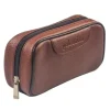sac pour pipe à tabac, pochette pour hommes, mallette de rangement en cuir pu pour deux tuyaux, briquet de voyage en plein air, outils pour fumer du tabac