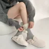 chaussettes kawaii pour femmes, boule de cheveux japonaise, mignonnes, douces, lolita jk, mi tube, confortables, en coton de haute qualité, pour filles, hiver