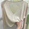 cardigan coréen pour femmes, mince, décontracté, solide, résistant au soleil, tout assressentiavec tout, col en v, style doux, bonbons document de base 03/3