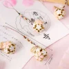 pendentif cloche japonaise en fleurs de cerisier, breloque sakura, accessoires de bijoux, porte clés