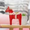 ornement de cheval dala en bois peint à la main, figurine de cheval décorative nordique, collection, décor à la maison, cadeau chauffant 007
