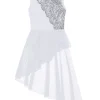 robe de ballet pour bol, vêtement de brevfantaisie, patinage artistique, dos aux, justaucorps irrégulier, contemporain, lyrique