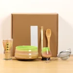 Ensemble de Matcha Japonais avec Fouet en Bambou, Brosse, Cuillère à Thé, Outil avec Filtre pour Magasin de Boissons, Bricolage